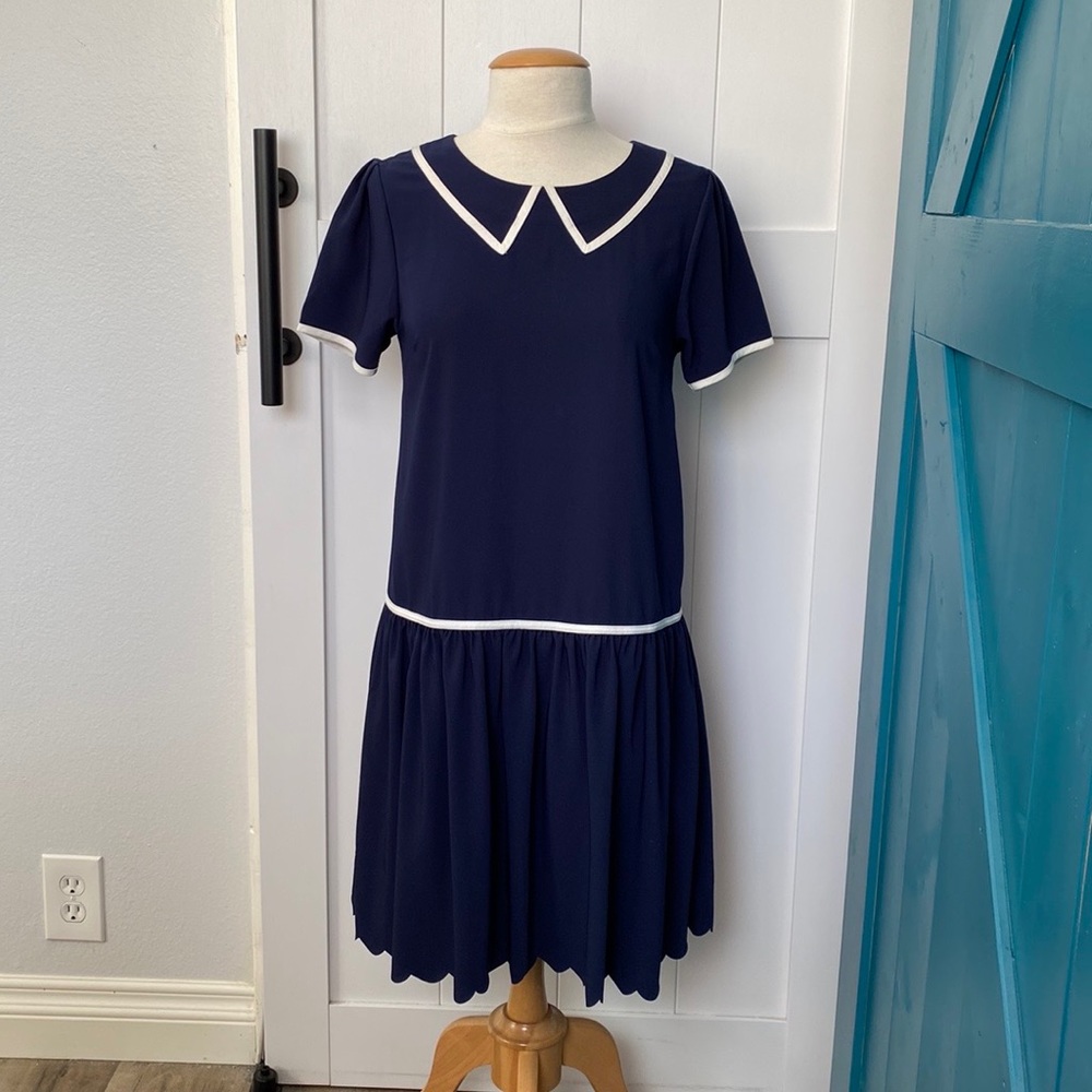 Dear Creatures Navy Drop Waist Flapper Dress